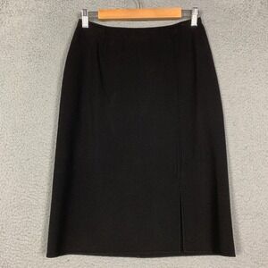 Celine Finition Main Pencil Skirt Women's EU 36 Black Stretch Wool Blend Career